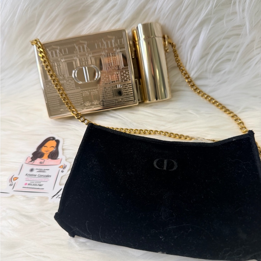 Dior Gold Lipstick Clutch